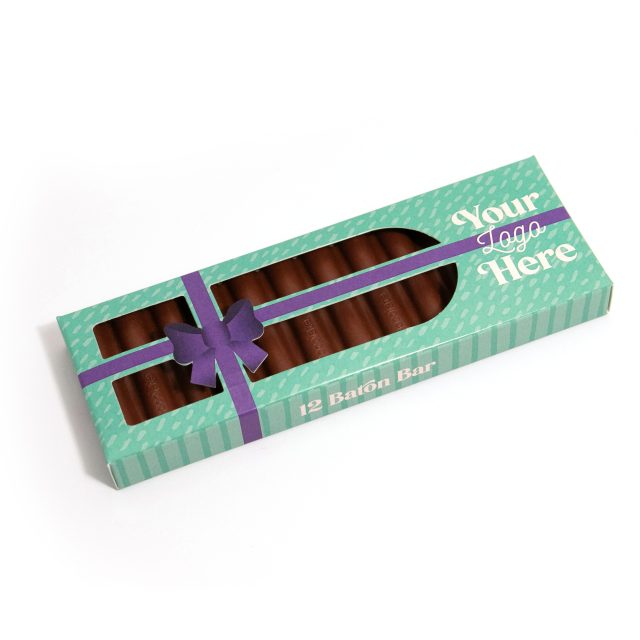 Winter Collection – Eco 12 Baton Bar Box – Milk Chocolate² – Present Box – 41% Cocoa