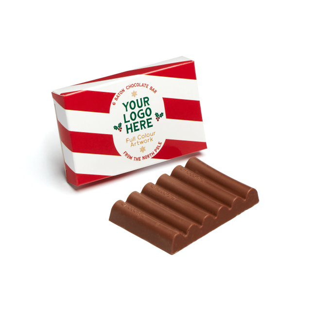 Winter Collection – Eco 6 Baton Bar Box – Milk Chocolate – 41% Cocoa